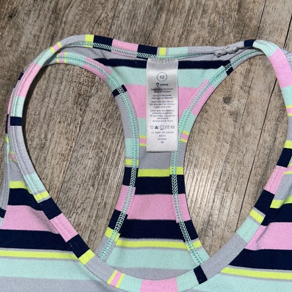 Lululemon Ivivva striped tank top 12 EUC - Picture 5 of 6